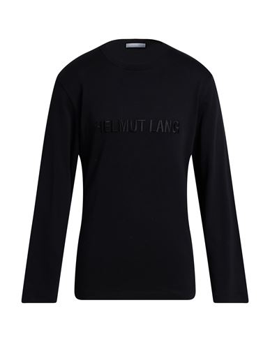 Helmut Lang Man T-shirt Black Size L Cotton In Black