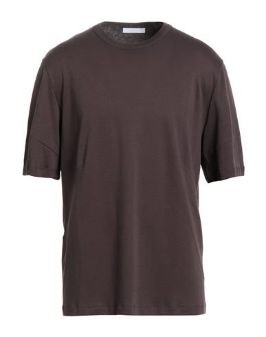 Helmut Lang Man T-shirt Dark Brown Size L Cotton In Brown