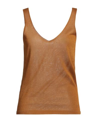 Nenette Woman Top Mustard Size S Viscose, Polyester In Yellow