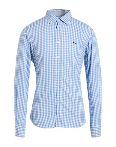 Harmont & Blaine Man Shirt Sky Blue Size Xxl Cotton In Blue