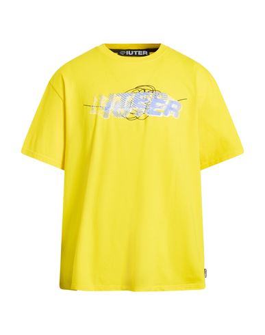 Iuter Man T-shirt Yellow Size L Cotton