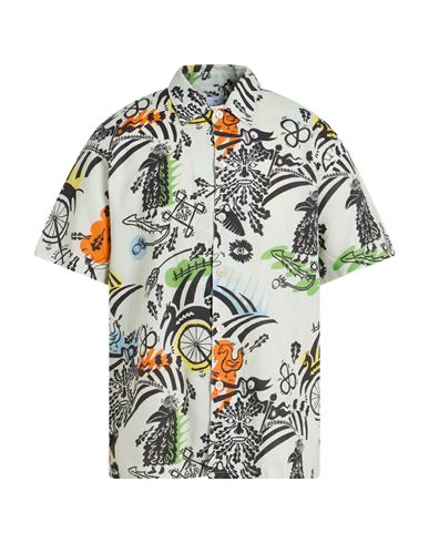 Ps By Paul Smith Ps Paul Smith Man Shirt Light Green Size Xl Linen, Cotton In Multi
