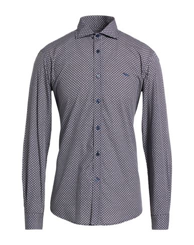 Harmont & Blaine Man Shirt Midnight Blue Size 3xl Cotton