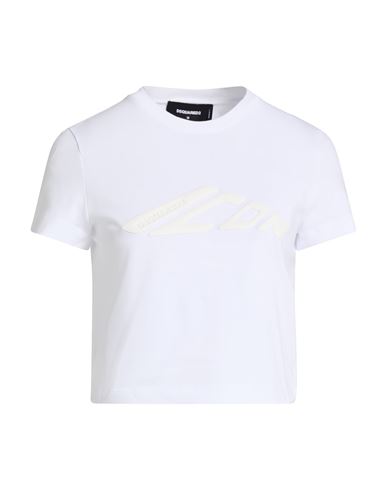 Dsquared2 Woman T-shirt White Size M Cotton In White