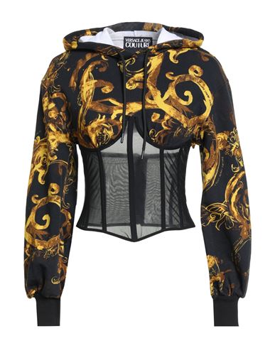Versace Jeans Couture Woman Sweatshirt Black Size L Cotton In Black