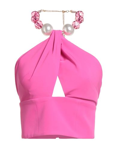 Tassos Mitropoulos Woman Top Fuchsia Size S Pes, Elastane In Pink