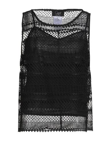 Clips Woman Top Black Size 14 Polyester In Black