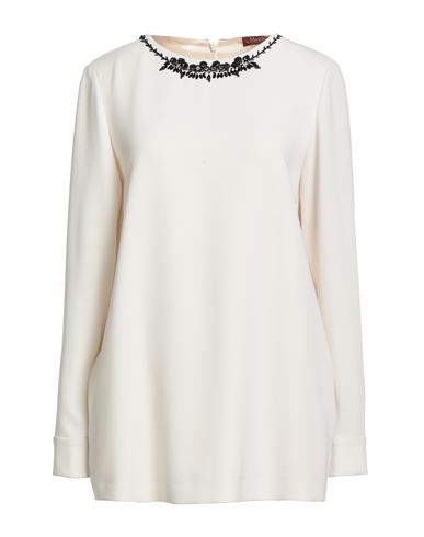 Max Mara Studio Woman Top Cream Size 10 Triacetate, Polyester In White