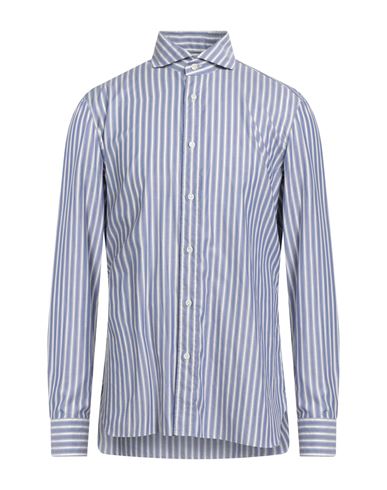 Luigi Borrelli Napoli Per Bongenie Grieder Since 1891 Man Shirt Blue Size 17 Cotton In Blue