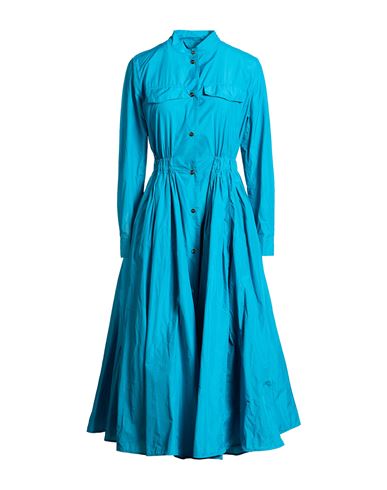 Herno Globe Woman Overcoat & Trench Coat Azure Size 6 Polyester In Blue