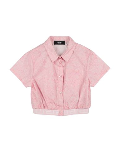 Versace Young Toddler Girl Shirt Pink Size 6 Cotton, Polyester, Polyamide, Elastane In Pink