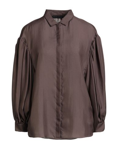 Fabiana Filippi Woman Shirt Chocolate Brown Size 6 Silk In Brown