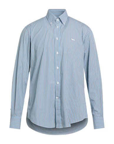 Harmont & Blaine Man Shirt Light Blue Size L Cotton In Brown