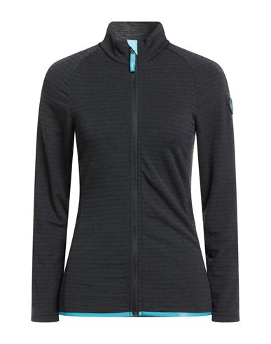 Uyn Woman Sweatshirt Charcoal Size Xs Polyester, Wool, Elastane In Black
