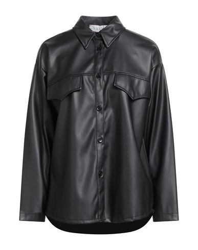 Haveone Woman Shirt Black Size M Polyester, Polyurethane In Black