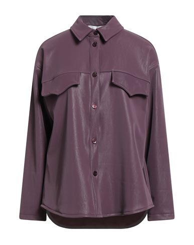 Haveone Woman Shirt Plum Size S Polyester, Polyurethane In Purple
