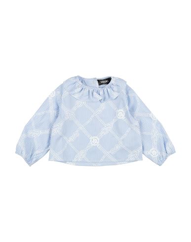 Versace Young Toddler Girl Top Light Blue Size 3 Cotton In Blue