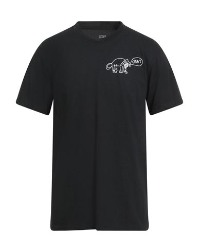 Obey Man T-shirt Black Size Xl Cotton In Black