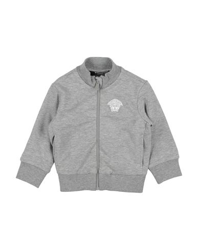 Versace Young Newborn Boy Sweatshirt Light Grey Size 3 Cotton, Elastane, Viscose, Polyester In Gray