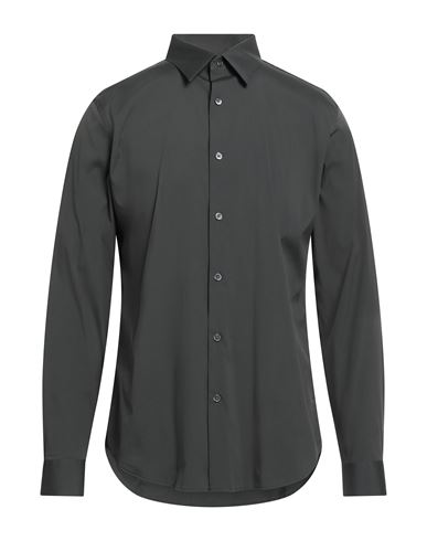 Theory Man Shirt Dark Green Size L Cotton, Polyamide, Elastane In Green