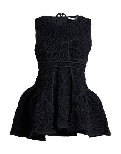 Cecilie Bahnsen Woman Top Black Size 4 Cotton, Elastane, Polyamide In Black