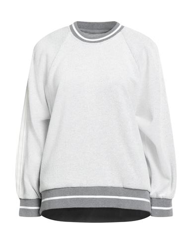 Eleventy Woman Sweatshirt White Size Xl Cotton, Polyamide, Polyester In Gray