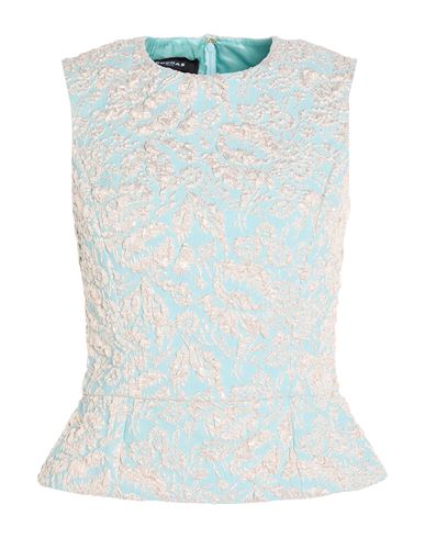 Rochas Woman Top Sky Blue Size 4 Polyester, Polyamide, Elastane In Blue