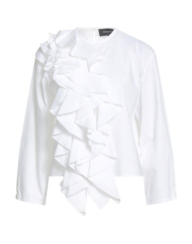 Rochas Woman Top White Size 4 Cotton In Black