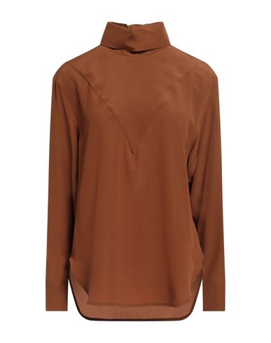 Drumohr Woman Top Brown Size 8 Silk In Brown