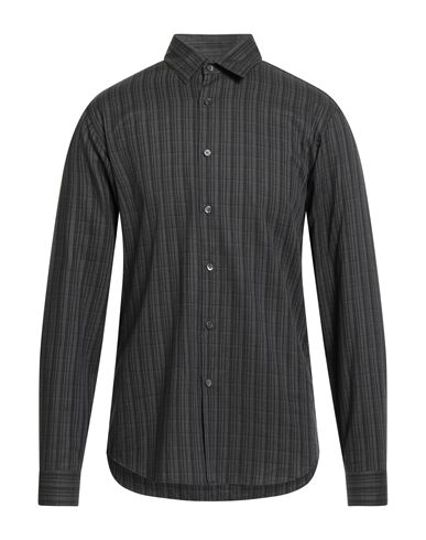 Theory Man Shirt Grey Size S Cotton In Gray