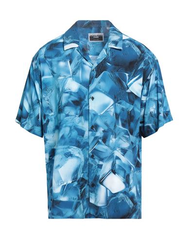 Jack & Jones Man Shirt Blue Size Xl Ecovero Viscose In Blue