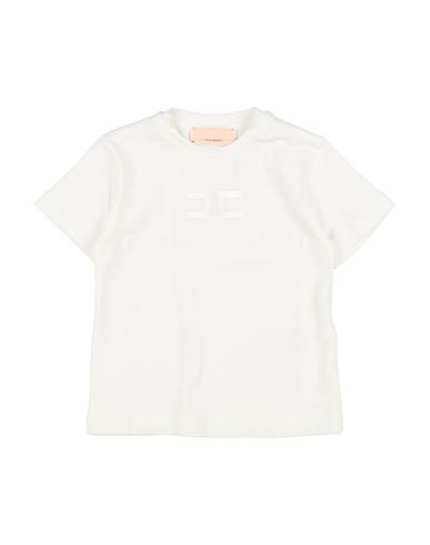 Elisabetta Franchi La Mia Bambina Toddler Girl T-shirt White Size 4 Cotton, Elastane In Neutral