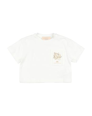 Elisabetta Franchi La Mia Bambina Toddler Girl T-shirt White Size 4 Cotton, Elastane In Neutral