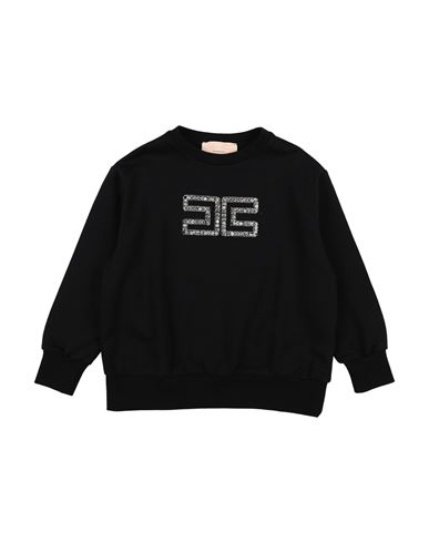 Elisabetta Franchi La Mia Bambina Toddler Girl Sweatshirt Black Size 4 Cotton In Black