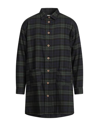 Alexingh Man Shirt Dark Green Size L Cotton