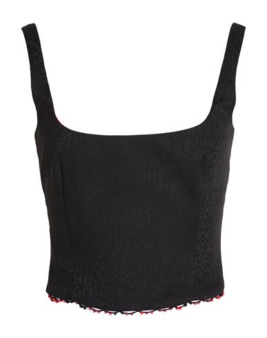 Hugo Boss Hugo X Les Benjamins Woman Top Black Size 4 Polyester, Viscose In Black