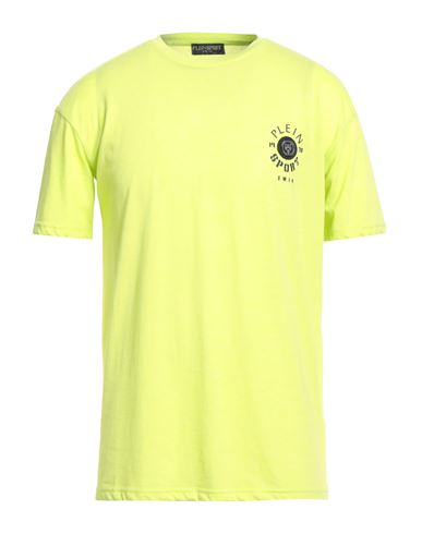 Plein Sport Swim Man T-shirt Lime Green Size Xxl Cotton In Yellow
