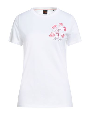 Hugo Boss Boss Woman T-shirt White Size L Cotton In White