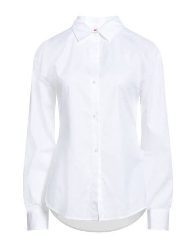 Hugo Boss Boss Woman Shirt White Size 6 Cotton, Elastane In White