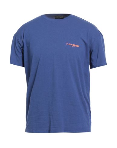 Plein Sport Swim Man T-shirt Blue Size Xxl Cotton, Elastane In Blue