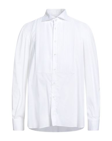 Errico Formicola Napoli Man Shirt White Size 17 ½ Cotton, Polyamide, Elastane In White