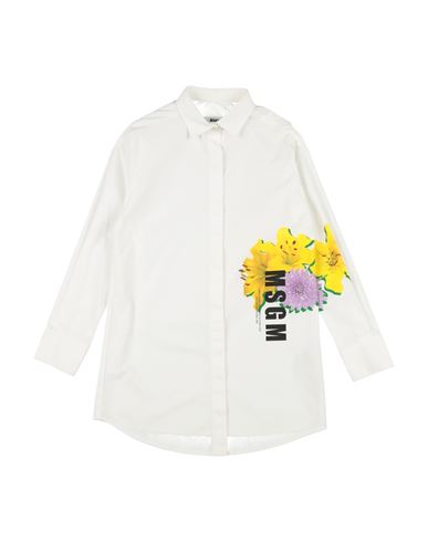 Msgm Toddler Girl Shirt White Size 6 Cotton In White