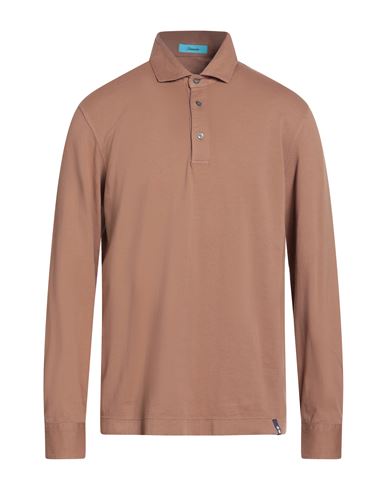 Drumohr Man Polo Shirt Light Brown Size Xl Cotton In Brown