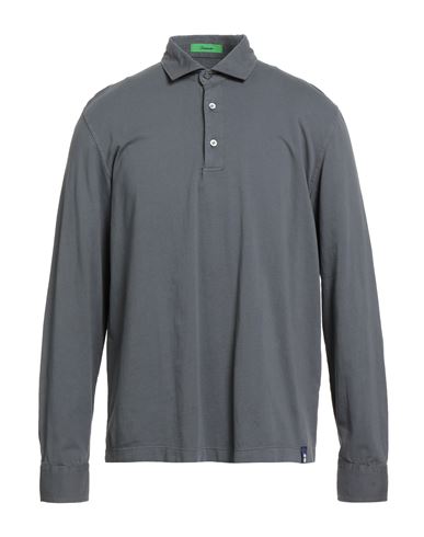 Drumohr Man Polo Shirt Charcoal Size Xxl Cotton In Gray