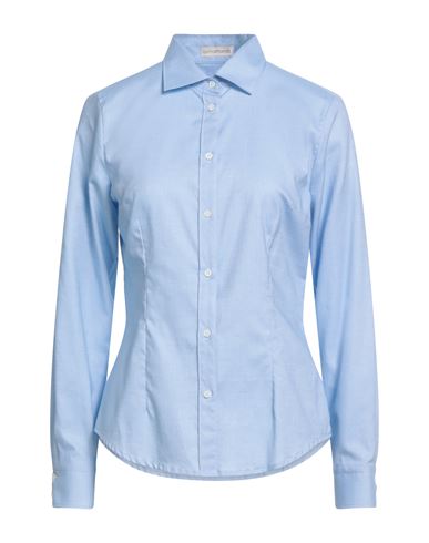 Camicettasnob Woman Shirt Light Blue Size 6 Silk, Elastane In Blue