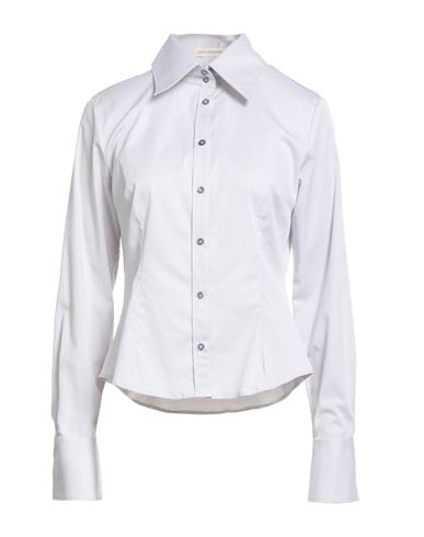 Camicettasnob Woman Shirt Light Grey Size 6 Cotton, Elastane In Gray
