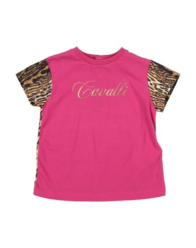 Roberto Cavalli Junior Toddler Girl T-shirt Fuchsia Size 3 Cotton, Elastane In Pink