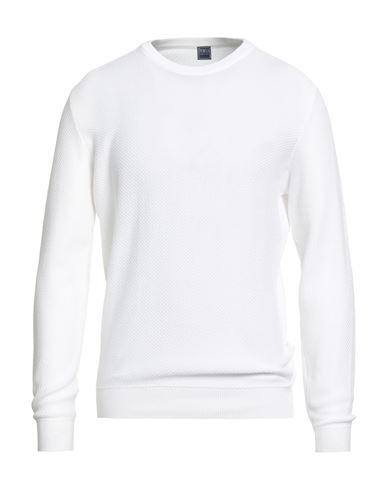 Fedeli Man Sweater White Size 40 Cotton In White