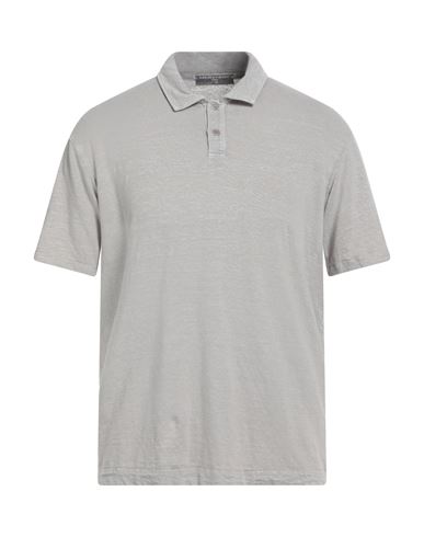 Daniele Fiesoli Lab Man Polo Shirt Taupe Size M Linen, Elastane In Gray