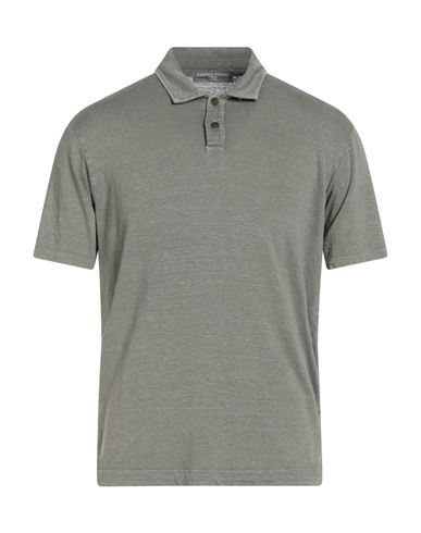 Daniele Fiesoli Lab Man Polo Shirt Military Green Size M Linen, Elastane In Green